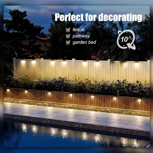 32/16 PCS Decorative Light Solar Energy Waterproof And Dustproof Light Source Sensing Suitable For Shopping Malls Guardrails Decks Stairs Gardens Courtyards Family's Day Gifts Outdoor Lighting