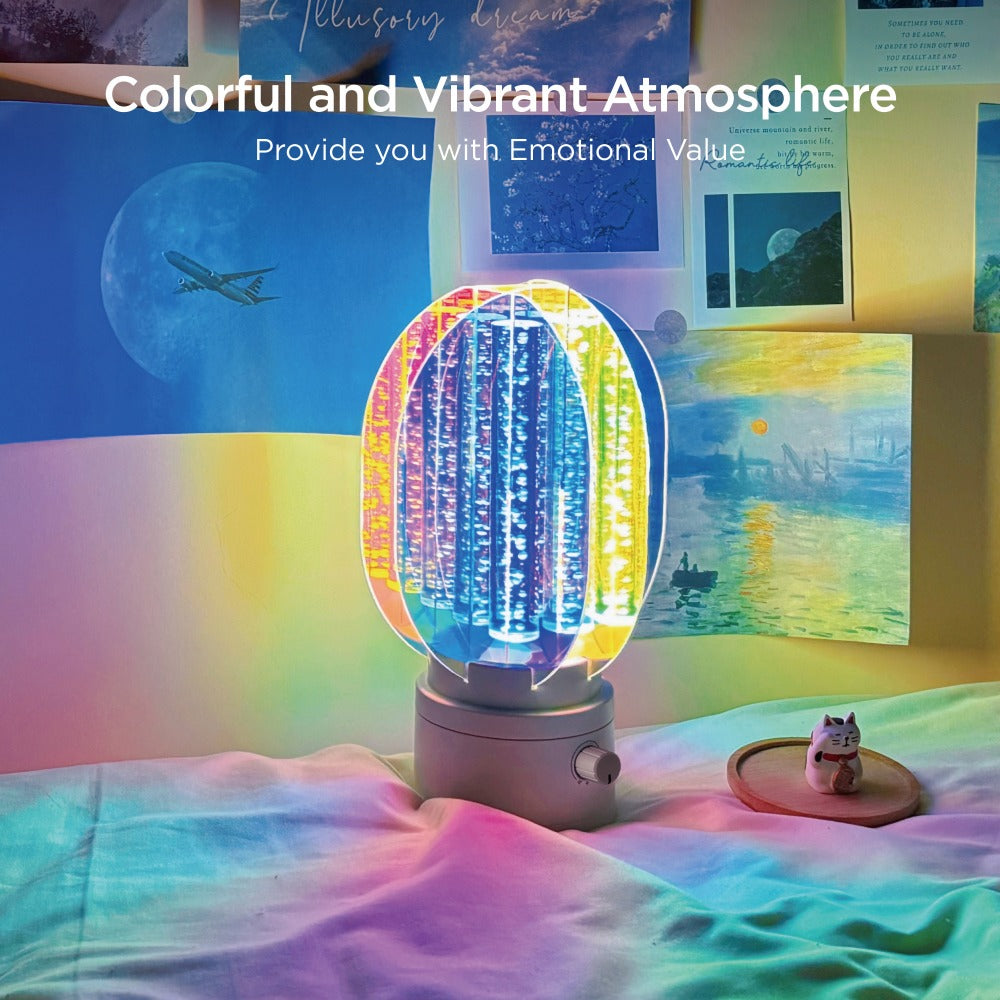 The Plastic Version Of The Aurora Lamp Is Lightweight And Easy To Carry, And The Fantastic Colors Resemble The Aurora, Creating A Great Romantic Atmosphere.