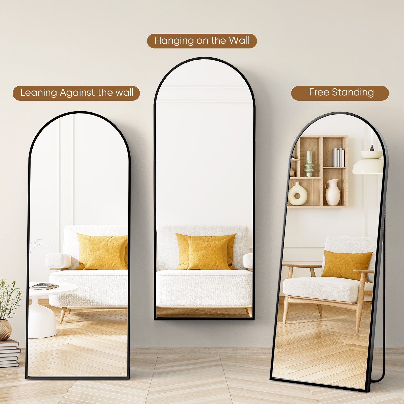 Arched 71 X26  Full Body Mirror, Full Body Floor Mirror