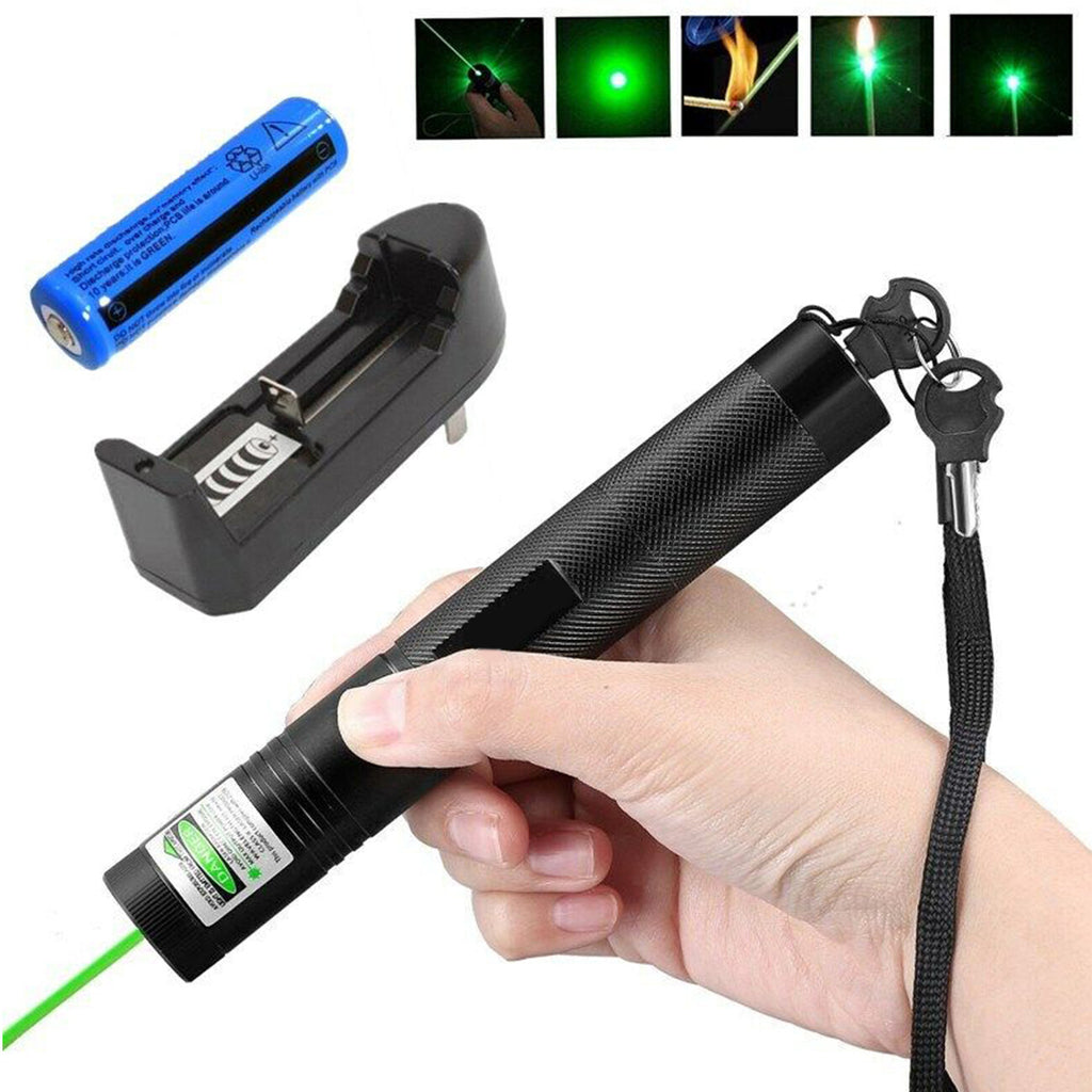 9900Mile Strong Green Laser Pointer Pen Light Visible Beam Lazer AAA Torch 532nm USB Rechargeable Flashlight