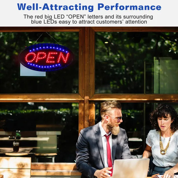 Ultra Bright LED Neon Open Sign  Normal Lighting Store Business Sign Animated Motion