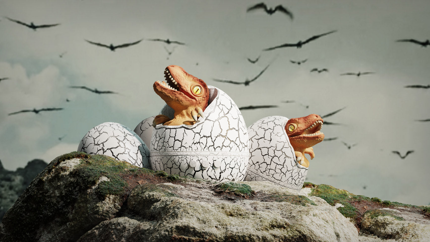 Cross-border Starry Sky Light, Cracked Translucent Dinosaur Egg Starry Sky Projection Light