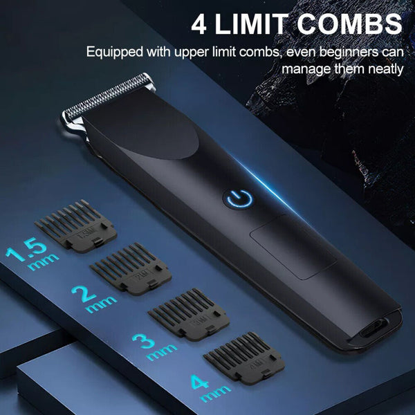 Men Pro Electric Hair Clippers Beard Trimmer Cutting Barber Shaving Machine Black(Logistics Only For USPS.TK/TMEU Only For Self-pickup)