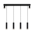 Angelina 6 - Light Matte Black Kitchen Island Pendant No Bulb