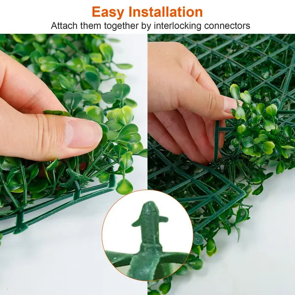 12Pcs Artificial Boxwood Topiary Hedge Plant Grass Backdrop Fence Privacy Screen Grass Wall Decoration For Balcony Garden Fence