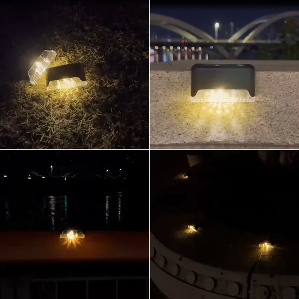 8/16/32 Solar Outdoor Deck Lights, Garden Lights, Atmosphere Lights, LED Walk Lights, Light Source Control, Suitable For Balconies, Terraces, Stair Fences, Courtyards, Gardens, Villas, Driveways.