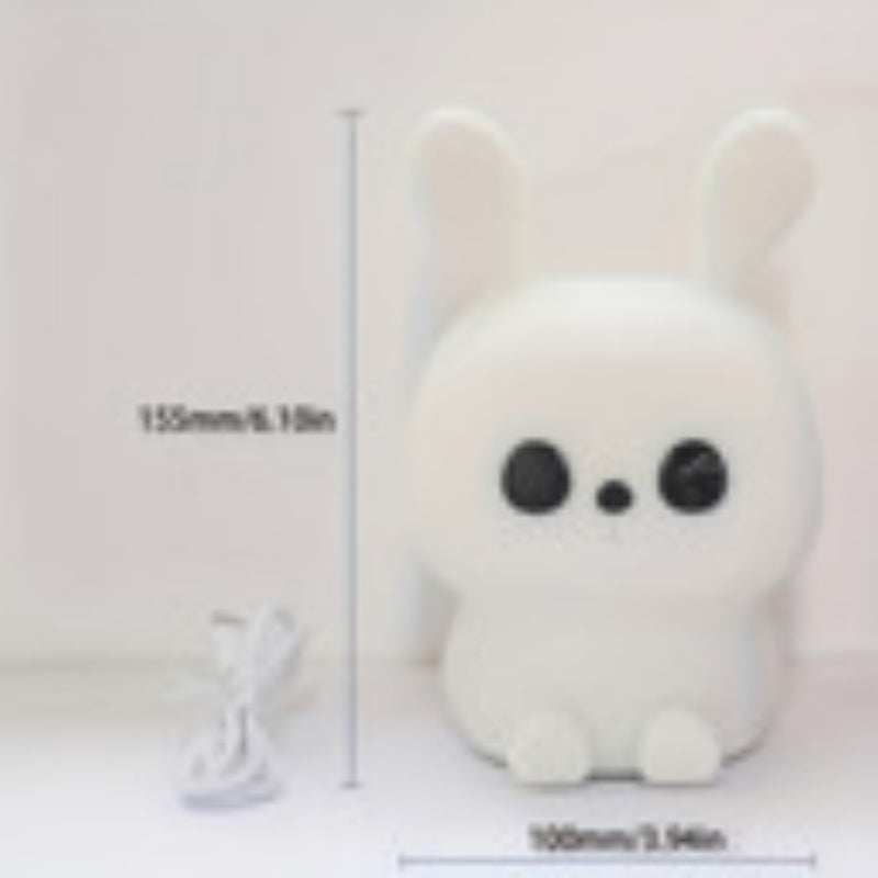 1 LED Bunny,Fat BearStupid Bea,rChestnut Bea,rDuck Night Light,Cute Rainbow Light Changing Silicone Light, Pat Control, USB Charging Soft Silicone Light, Christmas Gift For Girls, Boys Random Color
