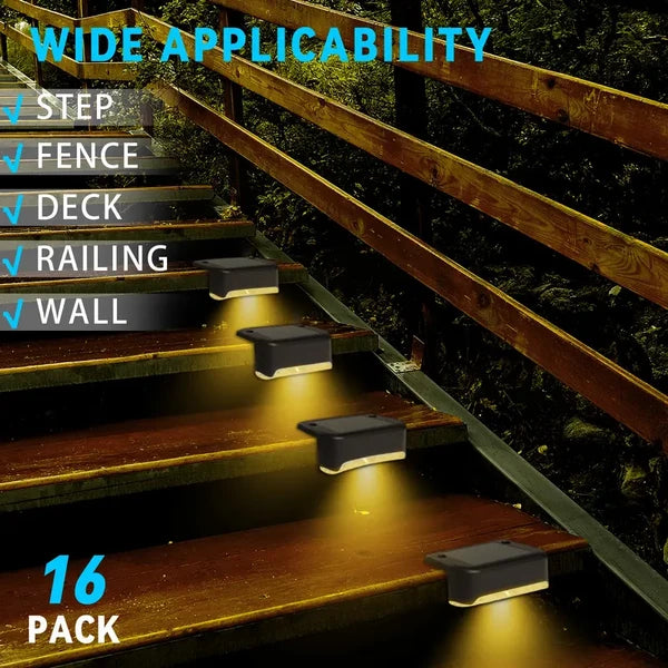 32/16 PCS Decorative Light Solar Energy Waterproof And Dustproof Light Source Sensing Suitable For Shopping Malls Guardrails Decks Stairs Gardens Courtyards Family's Day Gifts Outdoor Lighting