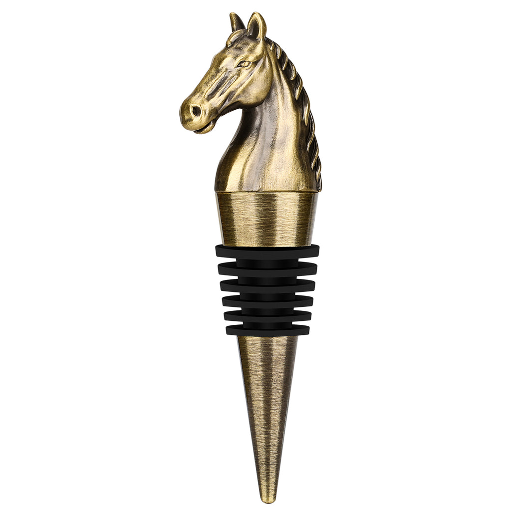 Luxury Horse Head Wine Bottle Stopper Animal-shaped Wine Stopper For Preserving Red Wine, A Kitchen Storage Gift, A Birthday Gift For Universal Wine Preservation Supplies.