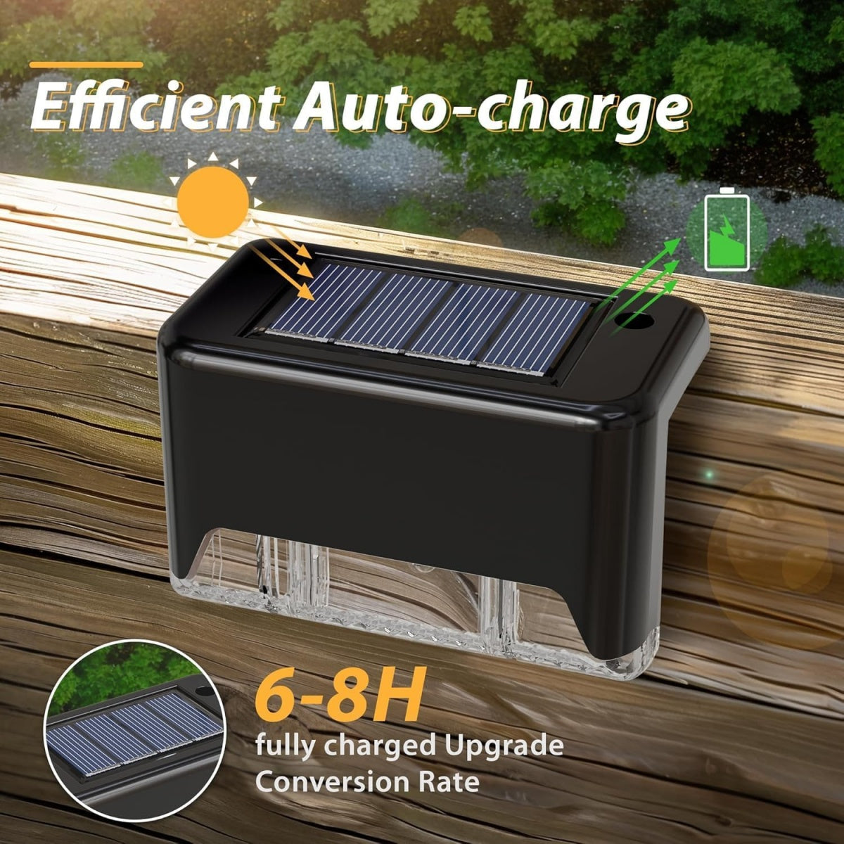 32&16 PCS Solar Deck Lights Outdoor Solar Step Lights Waterproof Led Solar Lights For Outdoor Stairs Step Fence Yard Patio And Pathway Family's Gifts  Warm White
