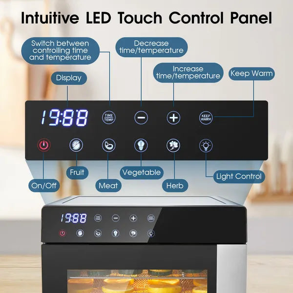 Food Dehydrator Machine 25QT, 8 Trays Stainless Steel Dehydrator Machine, Large Capacity Dehydrators For Food And Jerky, Herbs, Yogurt, Veggies, Dog Treats