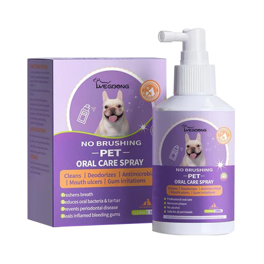 Yegebang Cat And Dog Teeth Cleaning Spray Pet Oral Cleaning Deodorizing Fresh Breath