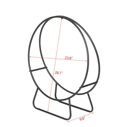 24 Inch Round Indoor Outdoor Wrought Iron Fireplace Wood Stand