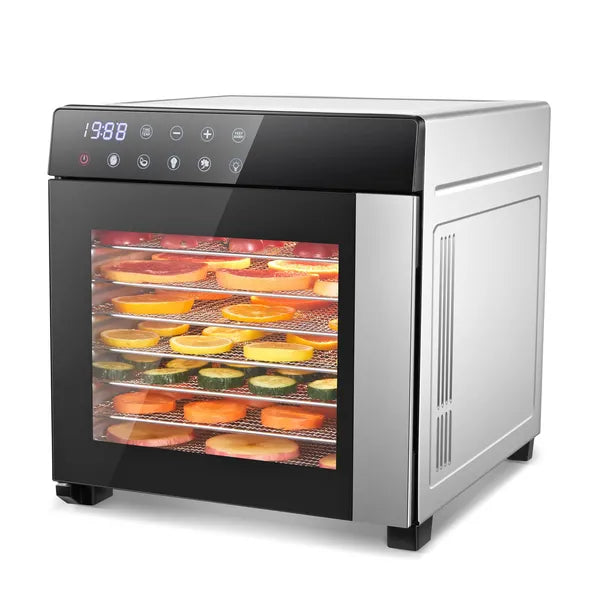 Food Dehydrator Machine 25QT, 8 Trays Stainless Steel Dehydrator Machine, Large Capacity Dehydrators For Food And Jerky, Herbs, Yogurt, Veggies, Dog Treats