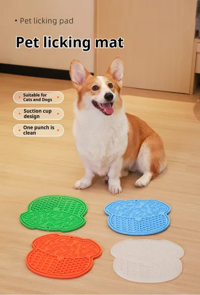 Lick Mat For Dogs And Cats Dog Slow Feeder Mat With Strong Suction