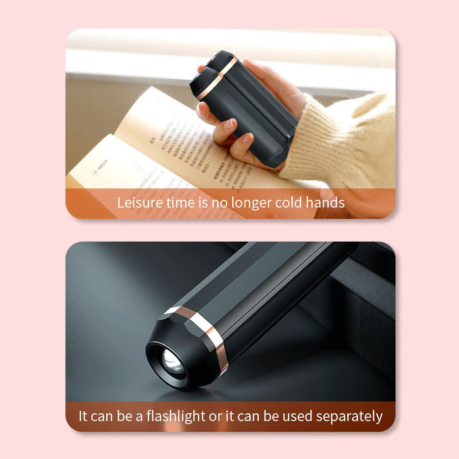 Hand Warmers Powerbank 2 Pack,  Electric Heat For Camping Hiking Hunting Golf Heater Reusable Portable Pocket Heater With Split Magnetic And Flashlight