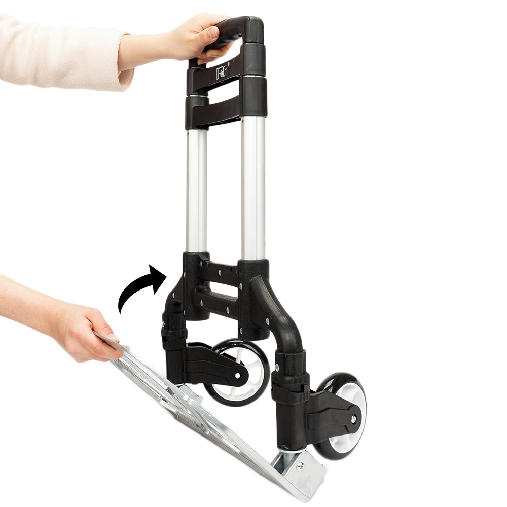 Portable Foldable Telescopic Trolley, Driver's Cart, Luggage Cart, Black