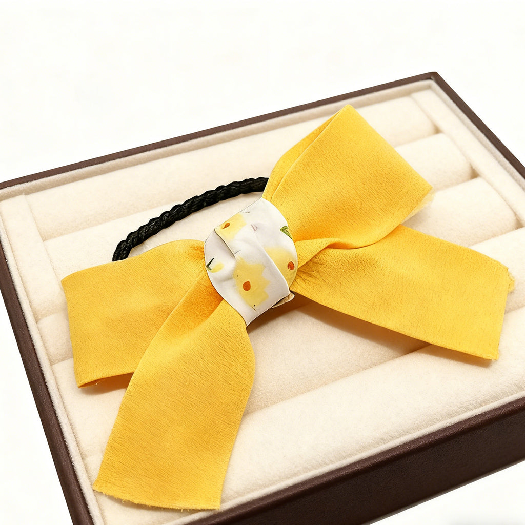 Bow Hair Ties-Yellow 9764