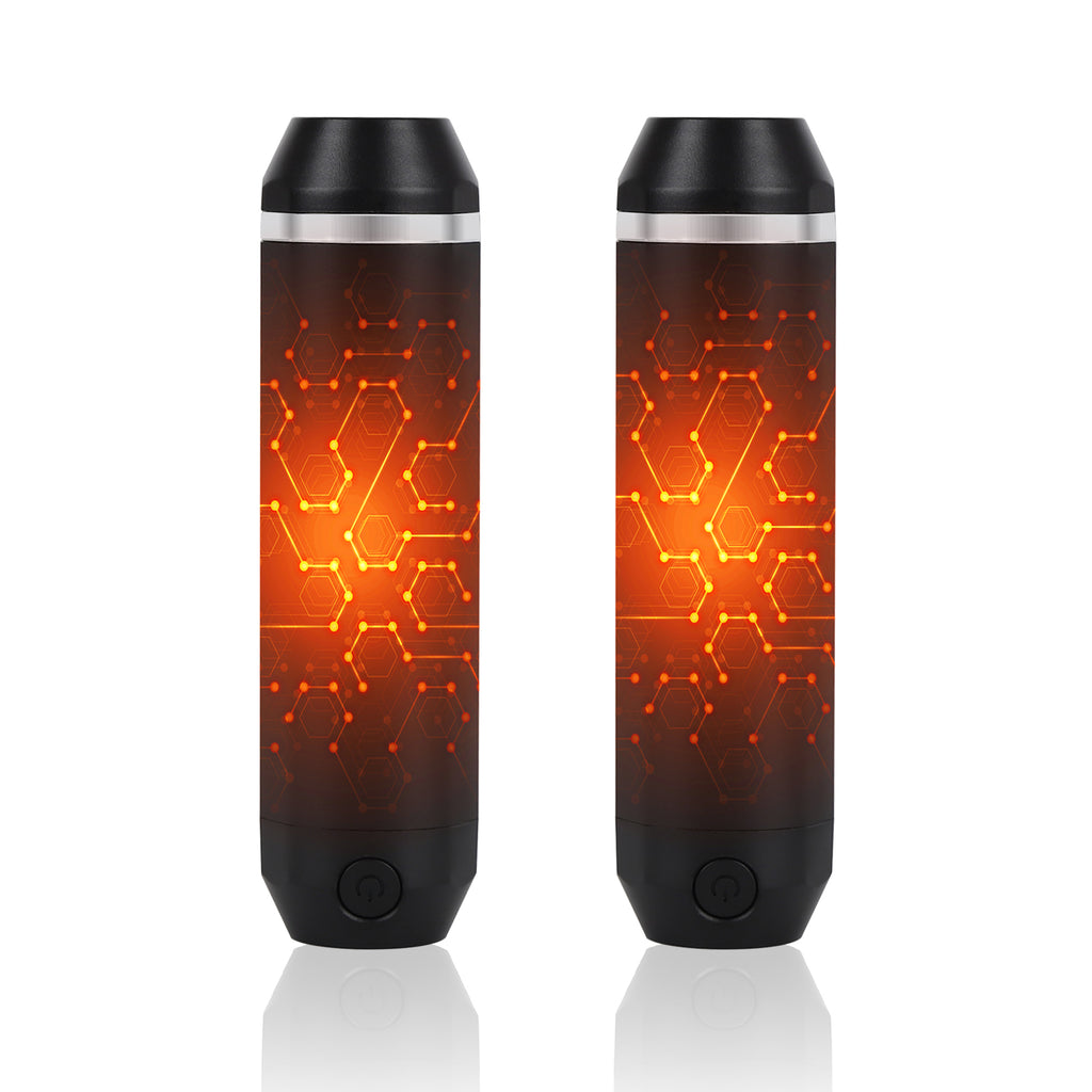 Hand Warmers Powerbank 2 Pack,  Electric Heat For Camping Hiking Hunting Golf Heater Reusable Portable Pocket Heater With Split Magnetic And Flashlight