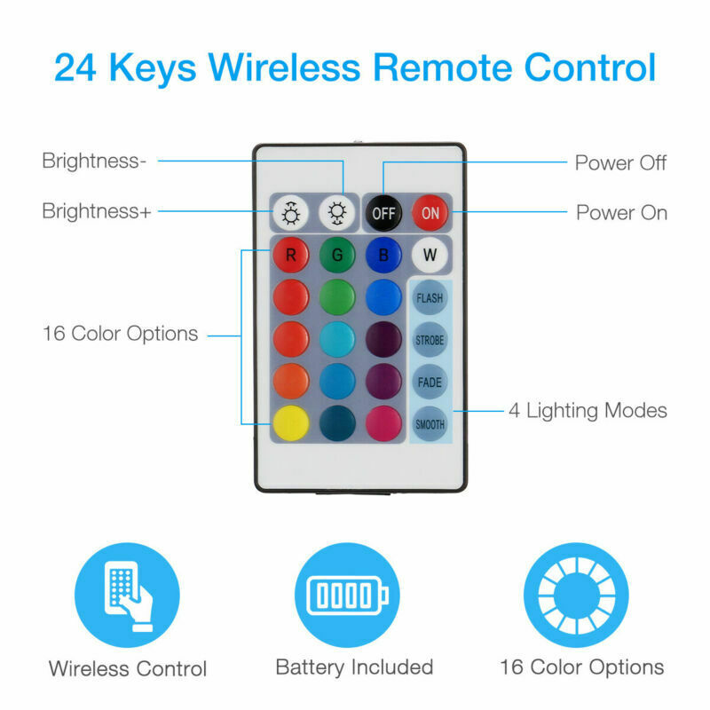 4x50CM USB 5V RGB LED Strip  Background Light  Remote Kit For TV Computer Lamp