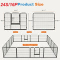 Dog Playpen Indoor Fence Height Metal Exercise Pen With Door Small Puppy-Medium-Large Dogs Animal Pet For Outdoor, Garden, Yard