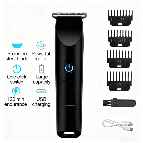 Men Pro Electric Hair Clippers Beard Trimmer Cutting Barber Shaving Machine Black(Logistics Only For USPS.TK/TMEU Only For Self-pickup)