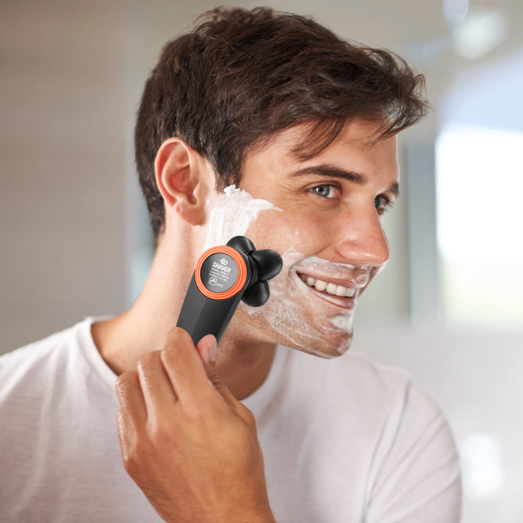 4D Electric Shavers Razor IPX7 Waterproof Wet & Dry 5 Floating Head Rotary Shavers Rechargeable Beard Trimmer Shaving Razor For Men
