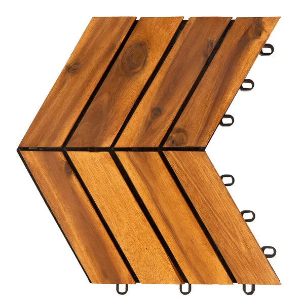 10PC 12inch*12inch  High-quality Acacia Wood Modular Flooring, Model 026, Is Easy To Install And Enhances Your Home's Elegance And Comfort.