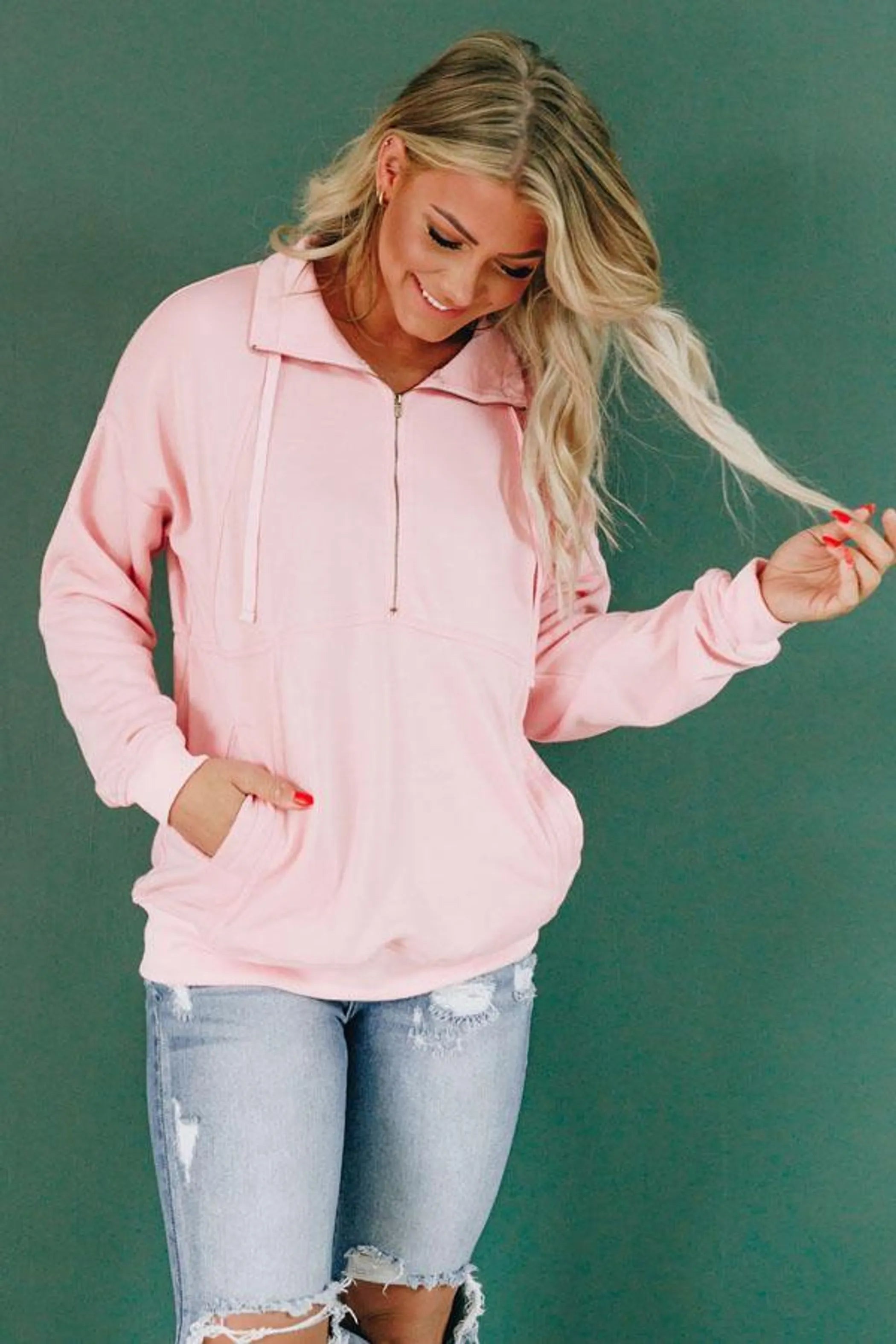 Wonderful World Half Zip Pullover