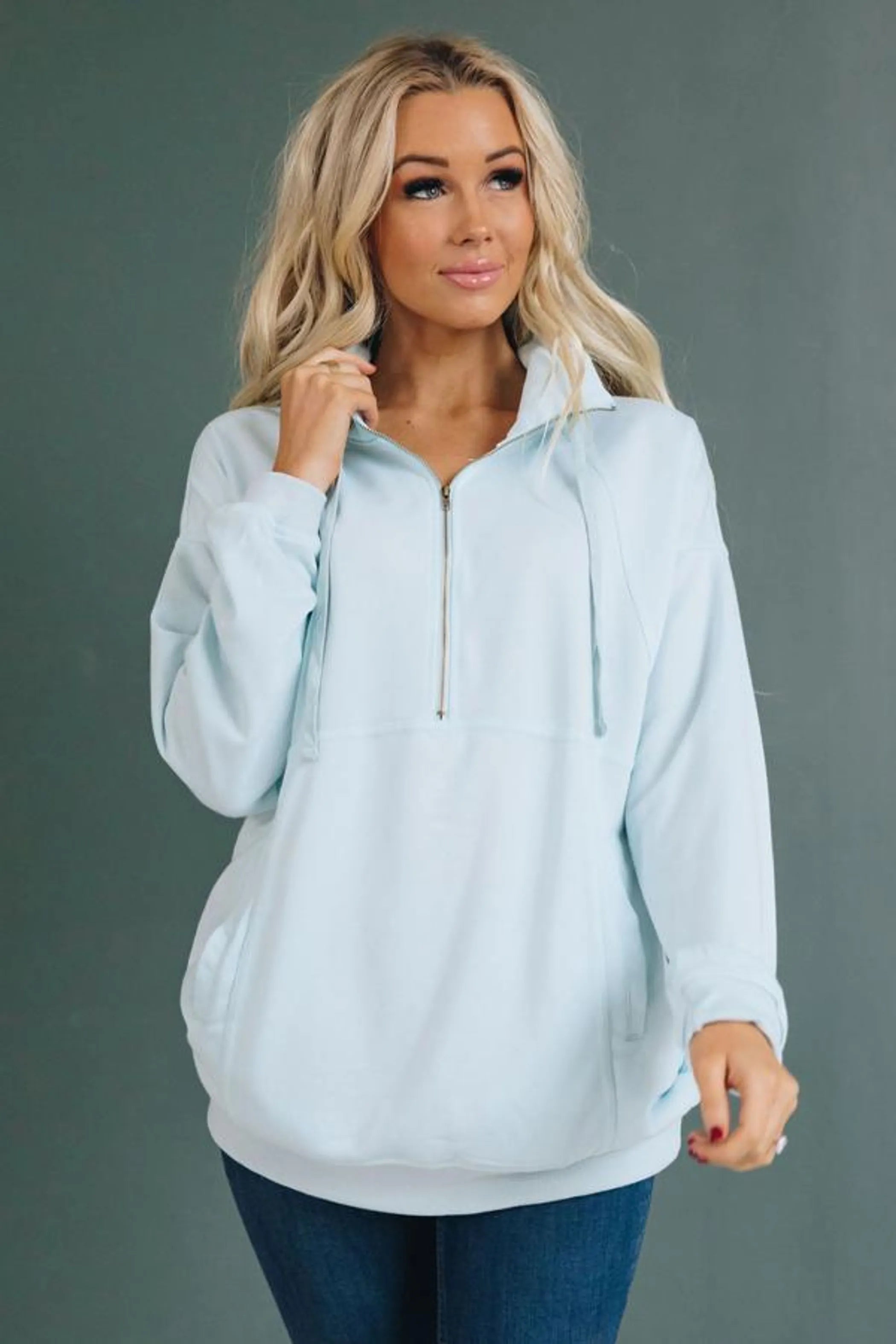 Wonderful World Half Zip Pullover