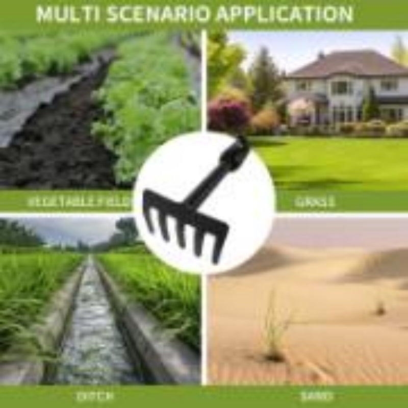 Telescopic Handle Five-tooth Rake