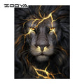 Diamond Embroidery 5D DIY Diamond Painting Black Vicious Lion Animal Diamond Painting CrossStitch Rhinestone Mosaic