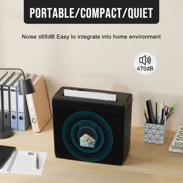 Paper Shredder For Home Use,5 Sheets Small Crosscut Paper Shredder,P-4 Security Level With 2.38-Gallon Basket, 4-Mode Design-Durable & Fast And Jam Proof For Home Office Utilization