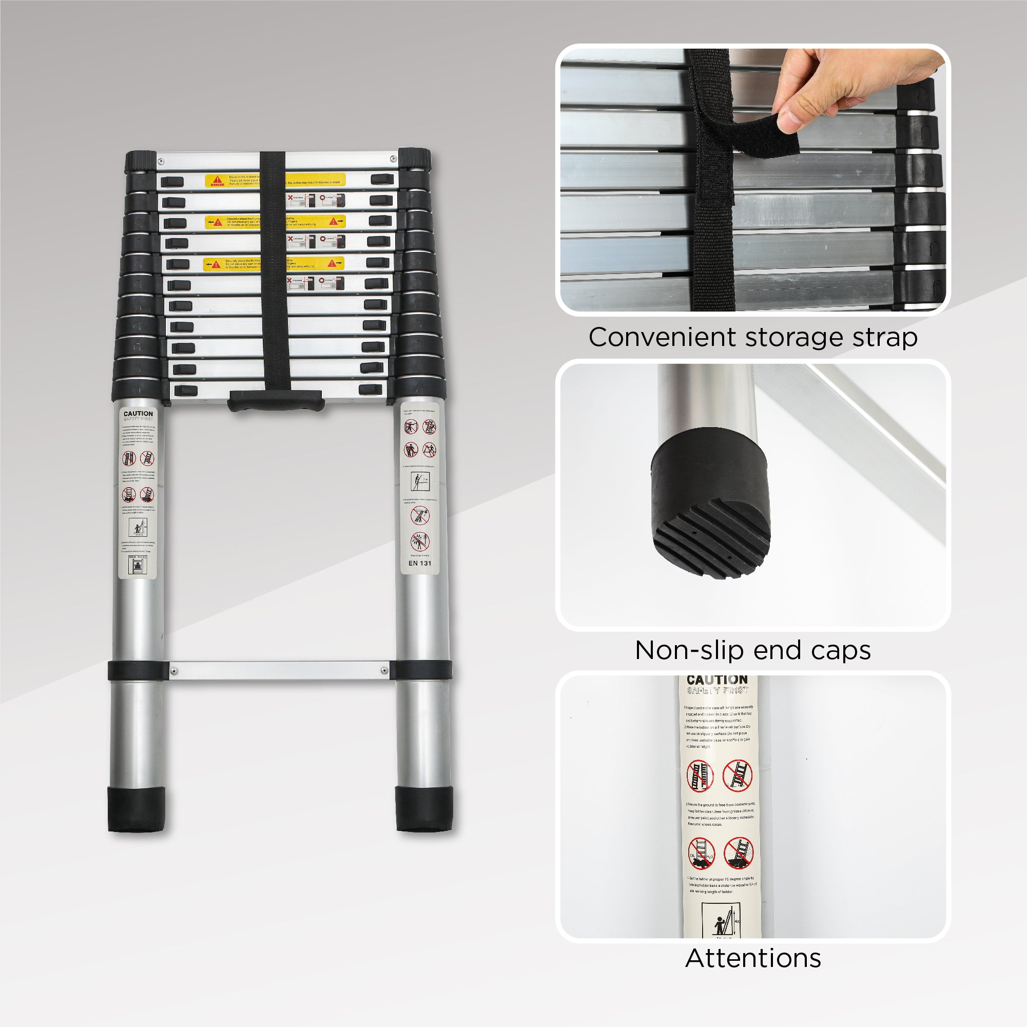 Aluminum Telescoping Ladder For Outdoor Work
