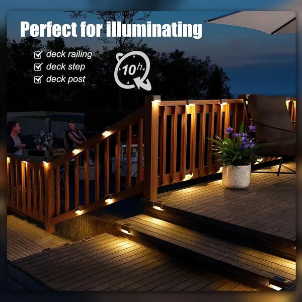 32/16 PCS Decorative Light Solar Energy Waterproof And Dustproof Light Source Sensing Suitable For Shopping Malls Guardrails Decks Stairs Gardens Courtyards Family's Day Gifts Outdoor Lighting