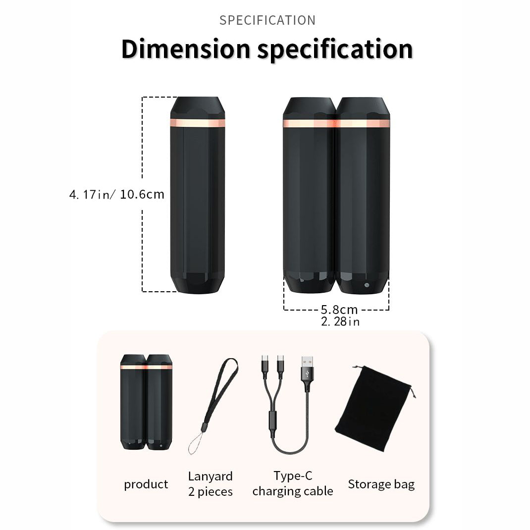 Hand Warmers Powerbank 2 Pack,  Electric Heat For Camping Hiking Hunting Golf Heater Reusable Portable Pocket Heater With Split Magnetic And Flashlight