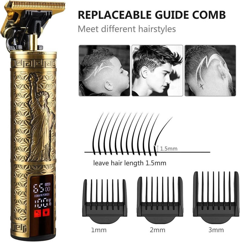 Beard Trimmer Hair Clippers Cordless Hair Cutting Kit Barber Shaving Machine For Men USB Rechargeable 1 PCS