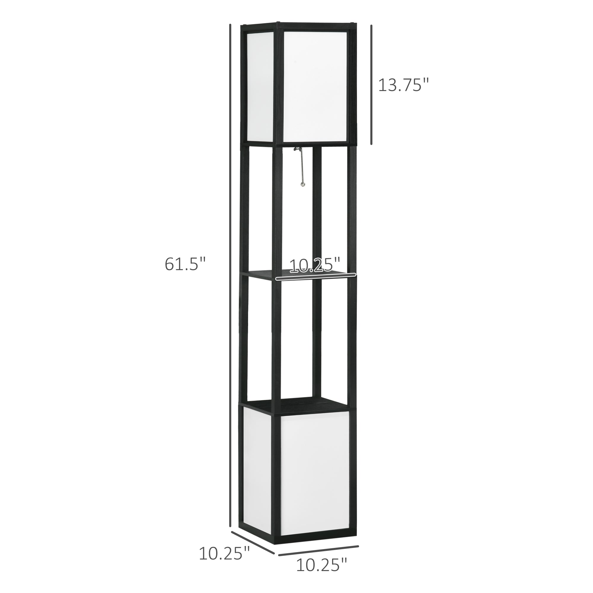 Modern Shelf Floor Lamp with Dual Ambient Light