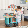 Kids Kitchen Food Stand with Play Food