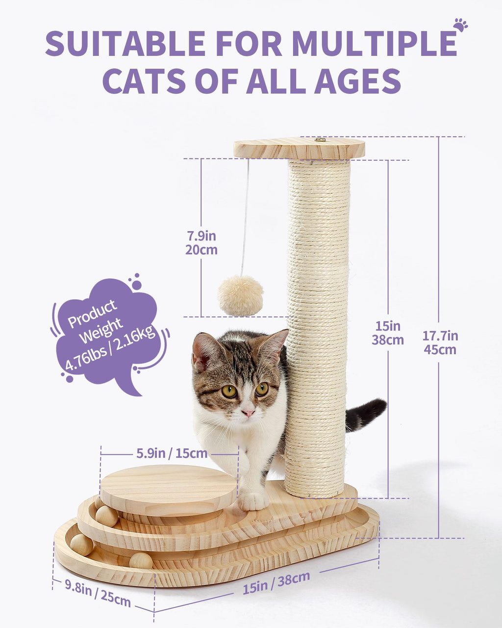 Indoor Cat Soft Scratching Board And Interactive Ball Track Toy Cat Rest And Grooming Supplies