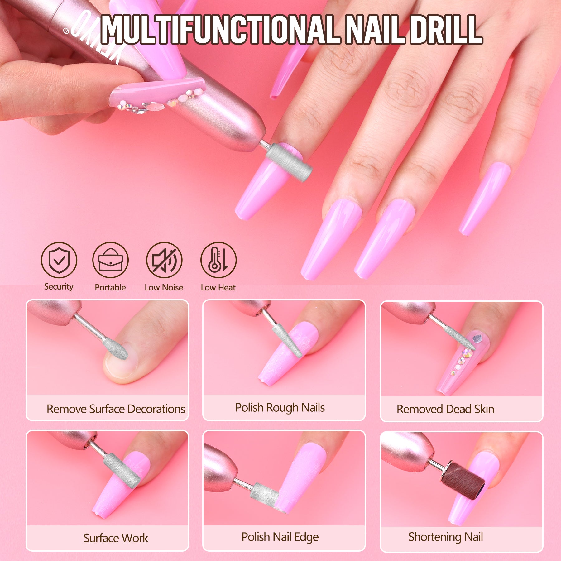 Acrylic Nail Kit With Drill, 4 Colors Gel Polish And UV Light Nail Kit, Birthday Gifts For Women, Valentines Day Gifts For Girl, Professional Nails Kit Acrylic Set With Everything For Beginners