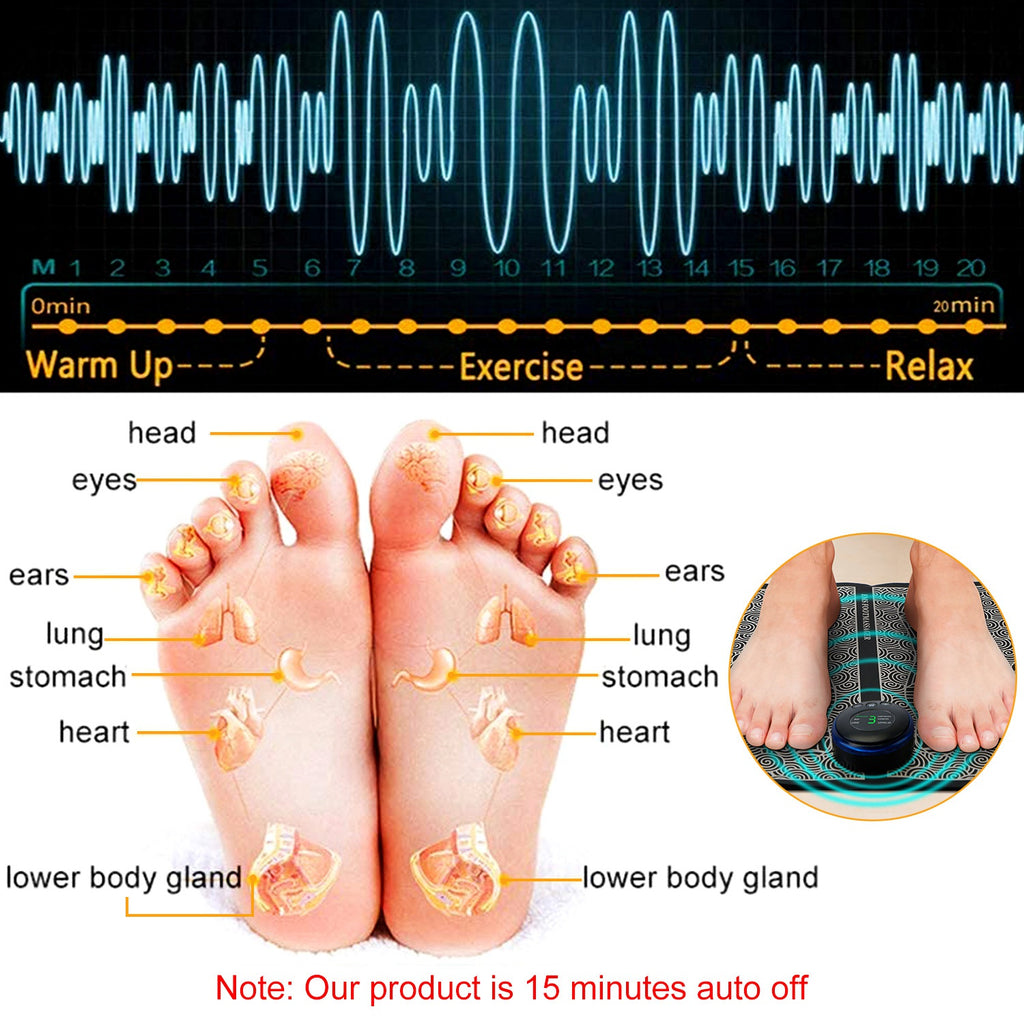EMS Foot Massage Pad Electric Stimulator Massager Unit Rechargeable Leg Reshaping Muscle Battery Powered Type And Rechargeable Type Options