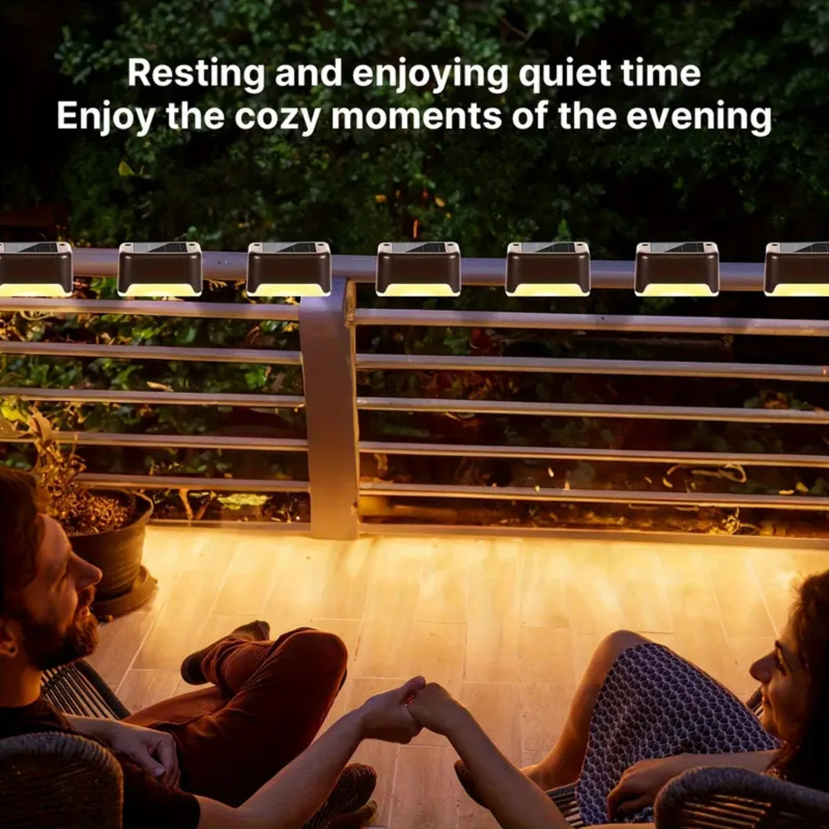 32&16 PCS Solar Deck Lights Outdoor Solar Step Lights Waterproof Led Solar Lights For Outdoor Stairs Step Fence Yard Patio And Pathway Family's Gifts  Warm White