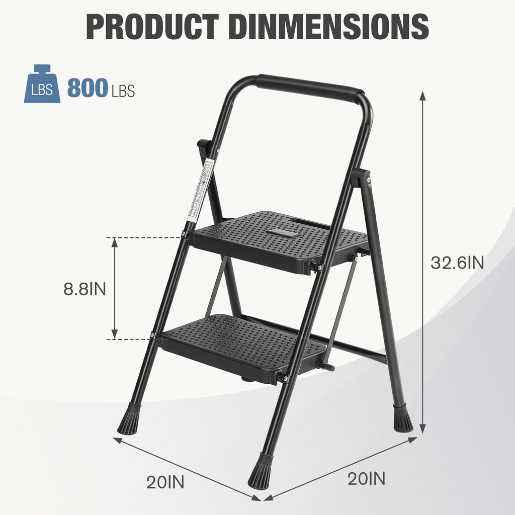 Household Portable 3-layer Step Ladder, With Safety Buckle Stable And Safe