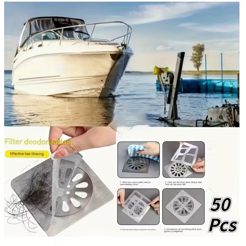 50pcs Disposable Drainage Filters, Bathroom Receivers, Drainage Covers, Kitchen Sink Filters