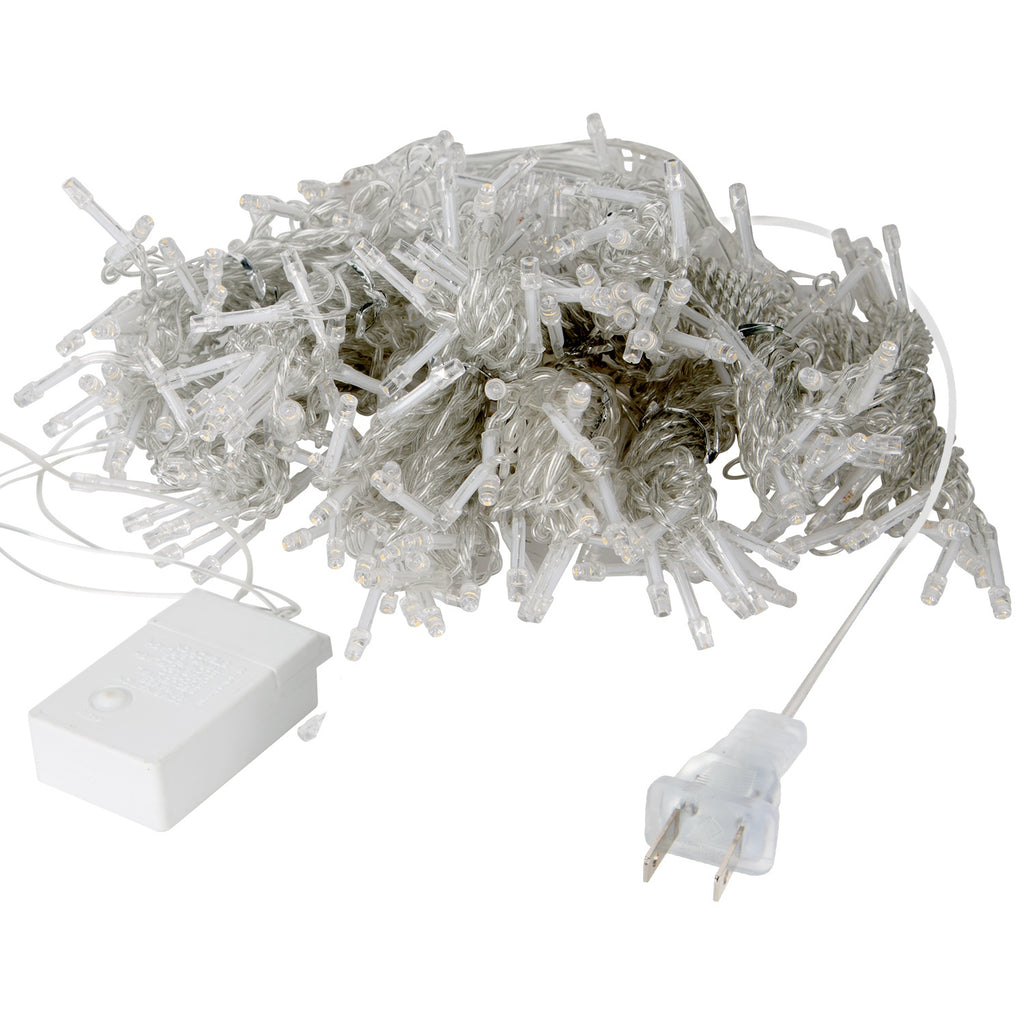 1Pc 3Meter 300 LEDs String Curtain Light With Remote 8 Light Modes IP44 Waterproof For Christmas Halloween New Year Yard Garden Party