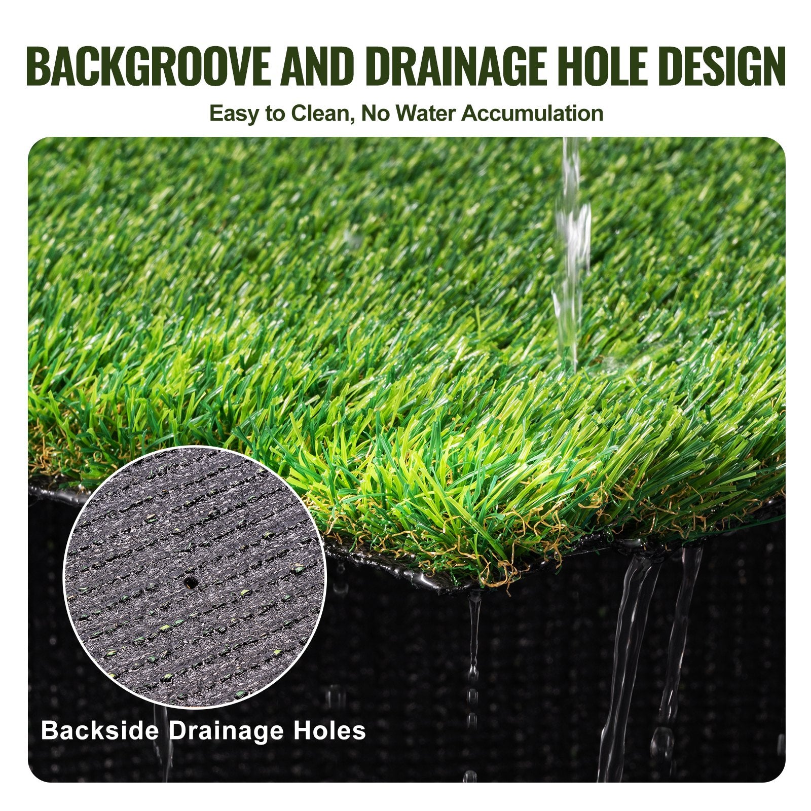 Artifical Grass, 6 X 10 Ft Rug Green Turf, 1.38'Fake Door Mat Outdoor Patio Lawn Decoration, Easy To Clean With Drainage Holes, Perfect For Multi-Purpose Home Indoor Entryway Scraper Dog Mats