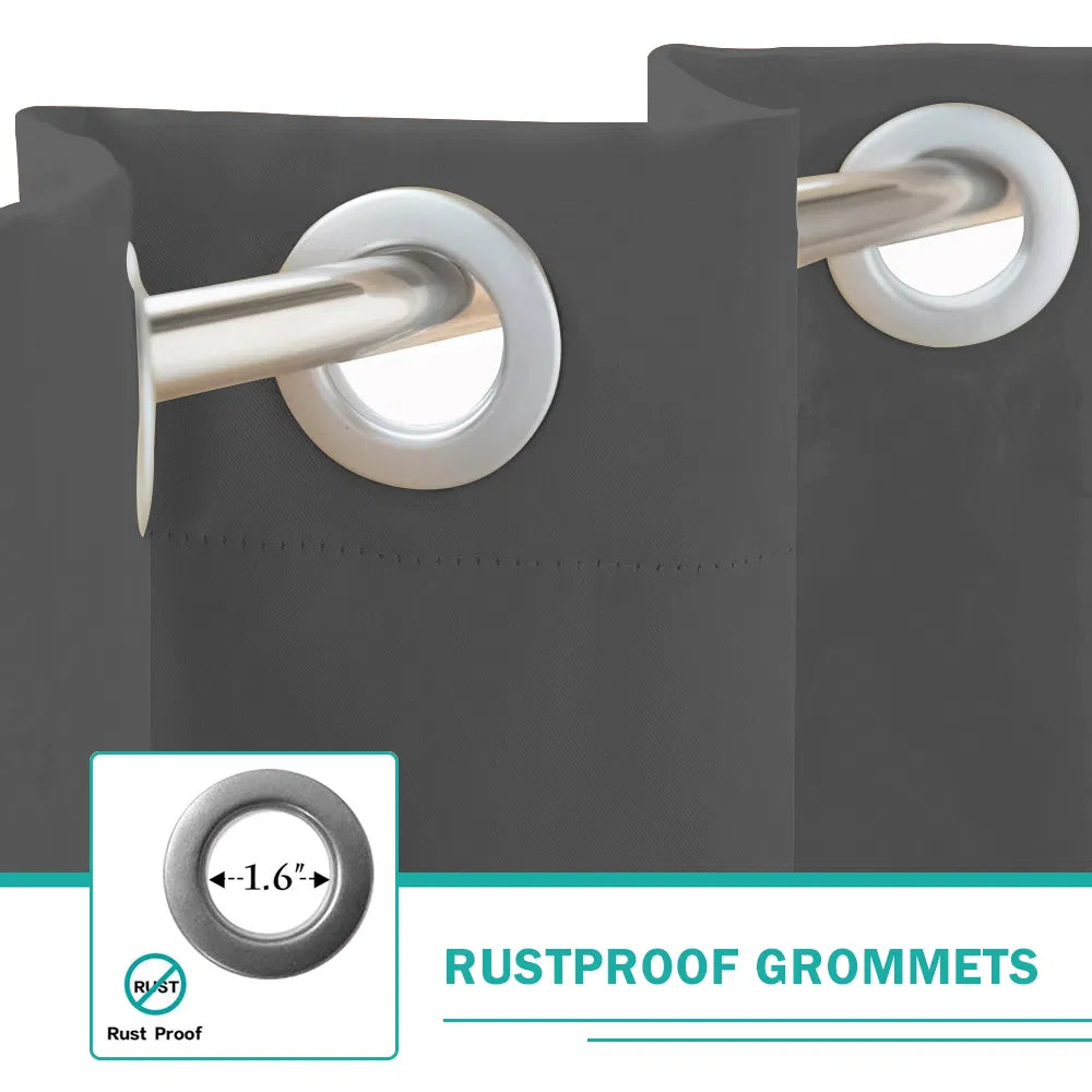 50 In. X 84 In. Indoor Outdoor Grommet Curtain 1 Panel - 3 Color Options Available