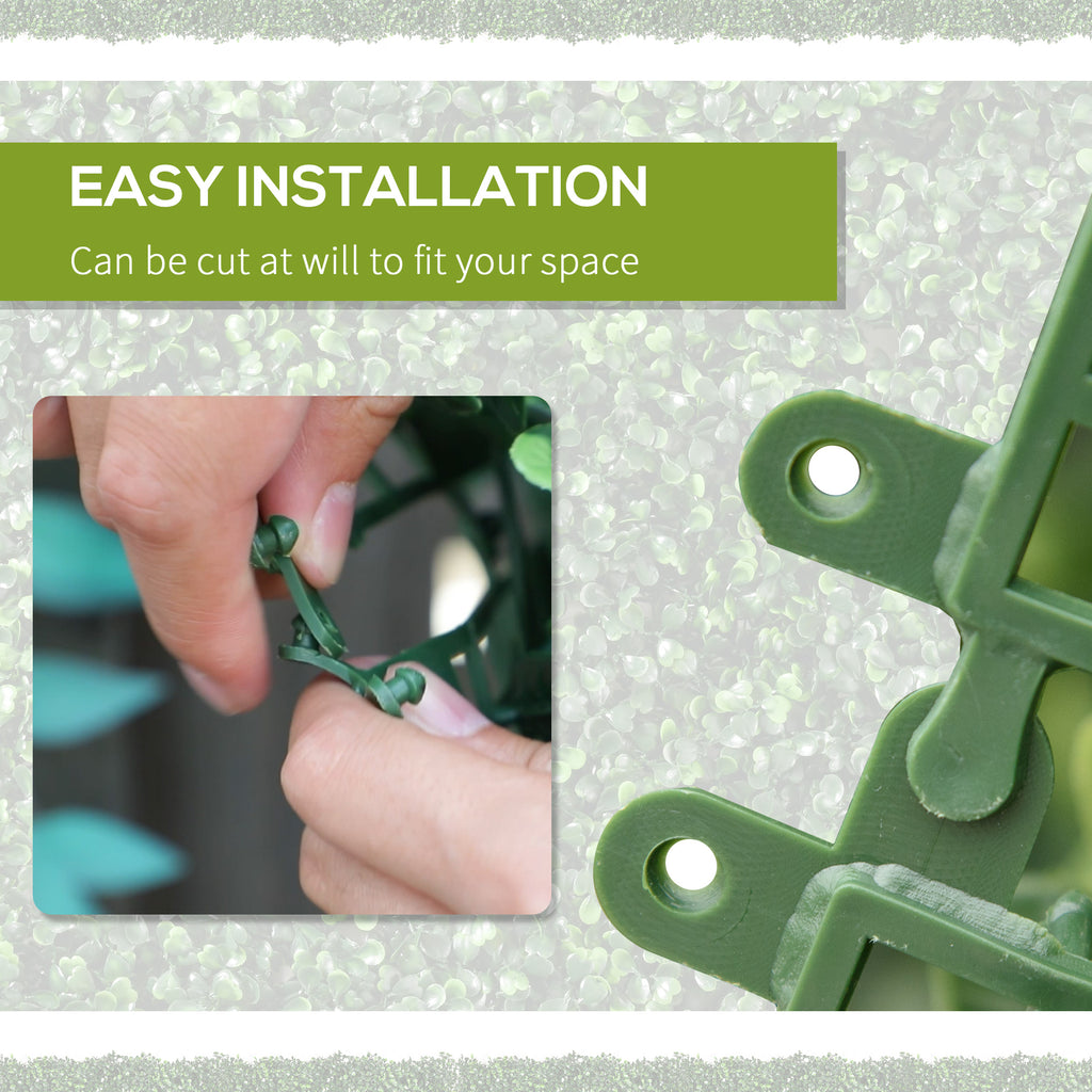 12-Piece 19.75 X 19.75  Milan Artificial Grass, Water Drainage, & Soft Feel, Light Green