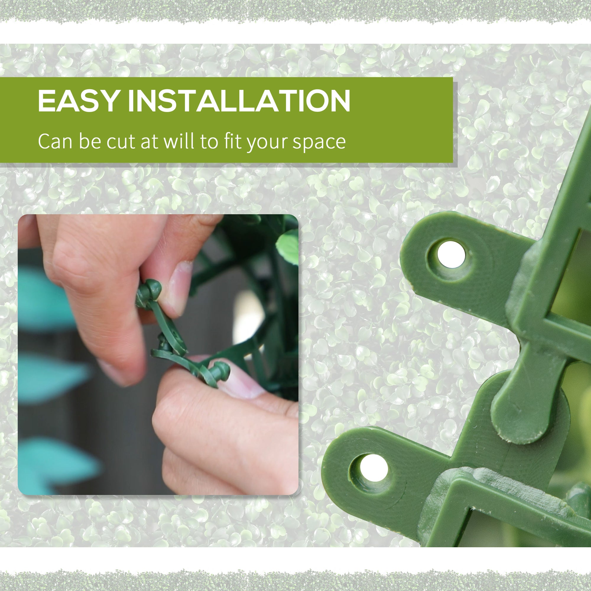 12-Piece 19.75 X 19.75  Milan Artificial Grass, Water Drainage, & Soft Feel, Light Green